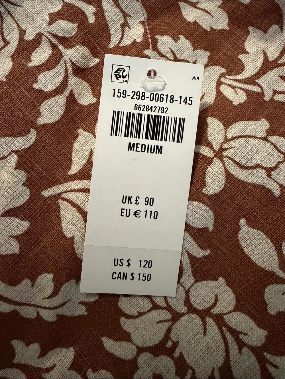 Abercrombie & Fitch Julia Brown and Cream Floral Maxi Dress